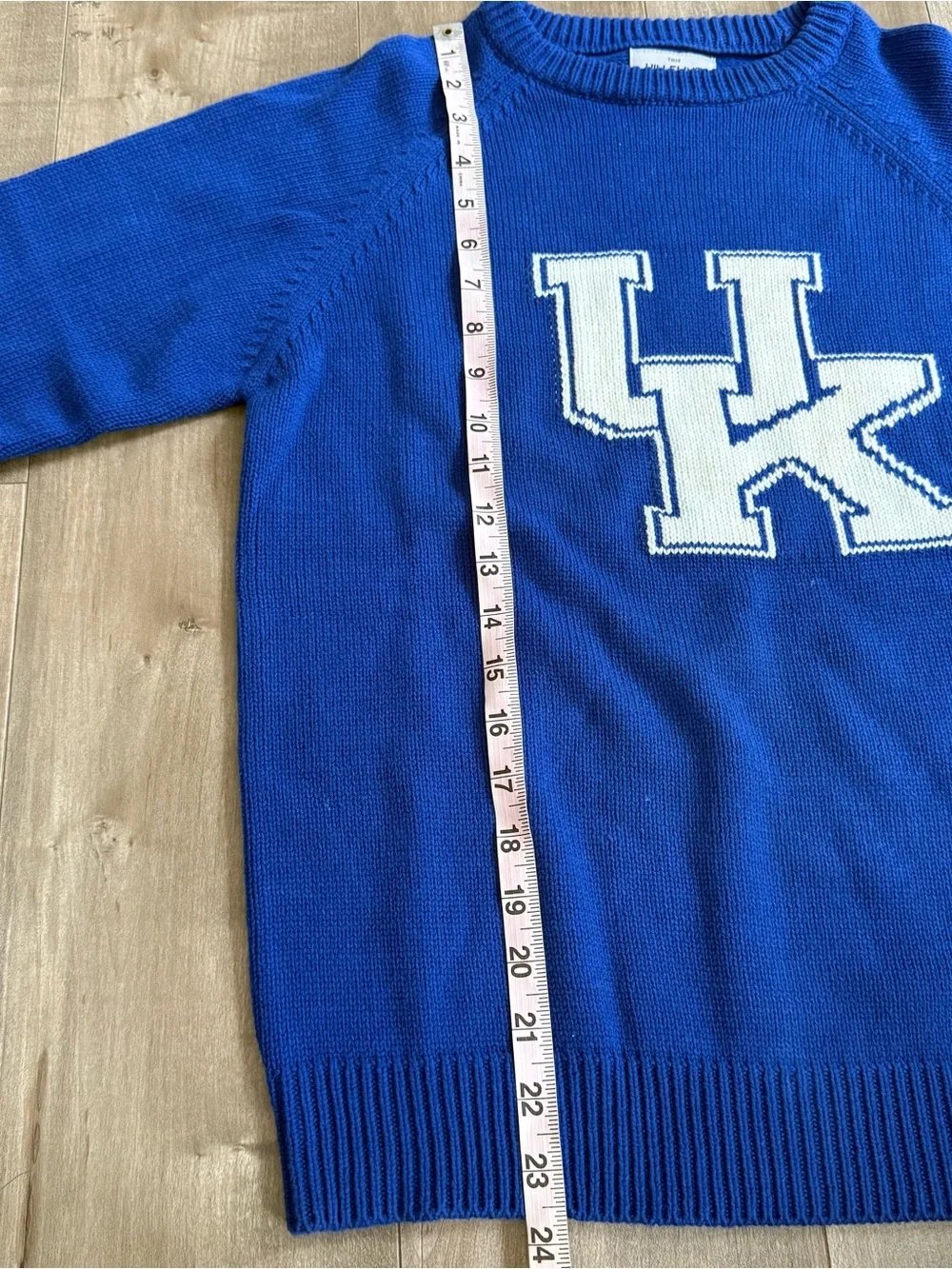 University of Kentucky Hillflint Cable Knit Pullover Sweater Blue White College